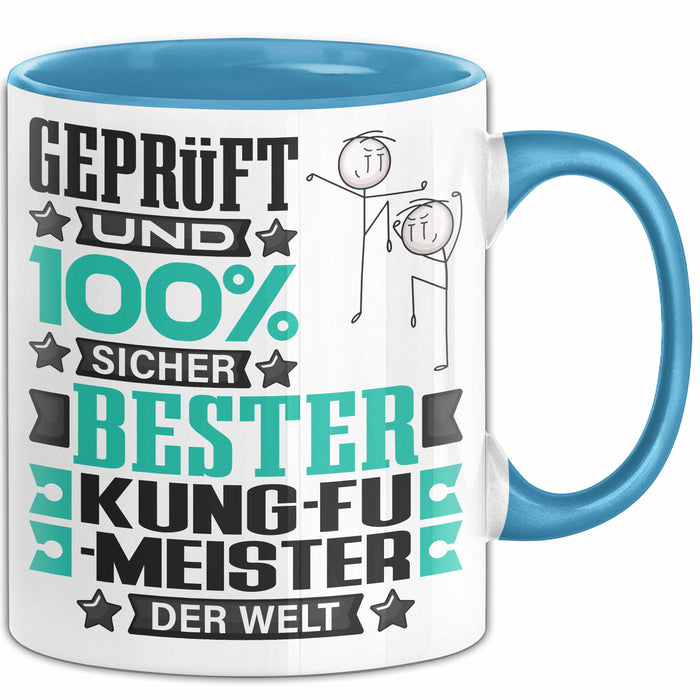 Kung-Fu-Meister Geschenk Lustiger Spruch für Kung-Fu-Meister Geschenkidee Bester Kung-Fu-Meister Der Welt Blau Trendation