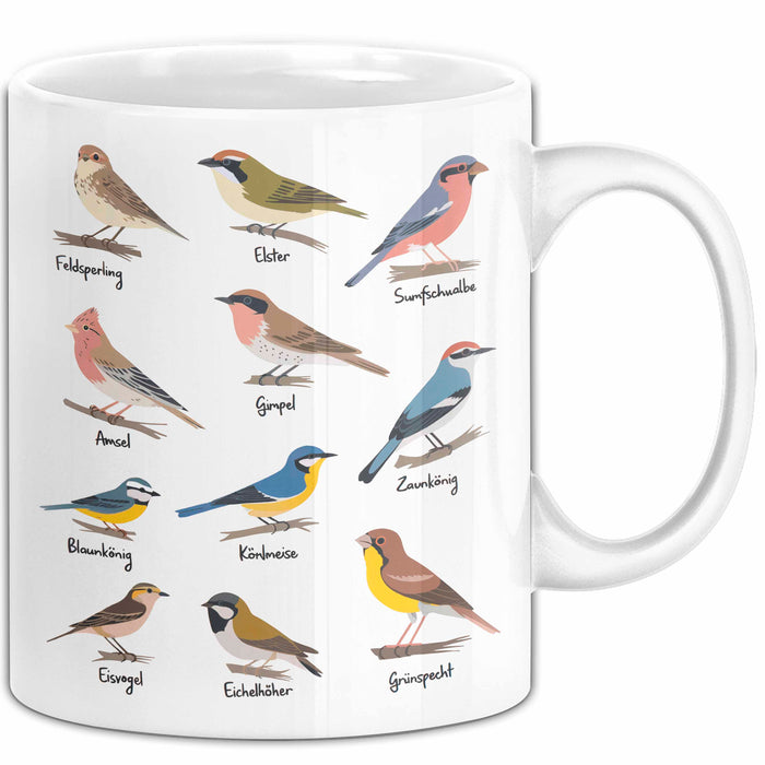 Garten Vögel Tasse Geschenk Lustige Geschenkidee Spruch Weiß Trendation