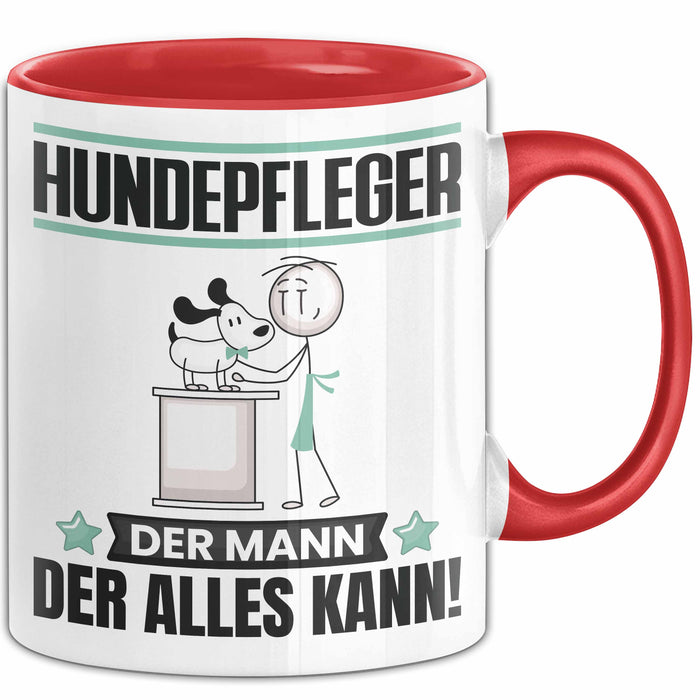 Hundepfleger Tasse Geschenk für Hundepfleger Der Mann Der Alles Kann Geschenkidee zum Geburtstag Rot Trendation