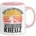 Christen Tasse Geschenk Christlich Glauben Kirche Geschenkidee Für Jesus-Fans Superhelden Meiner Trug Ein Kreuz Rosa Trendation