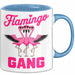 Flamingo Tier Tasse Geschenk Lustige Geschenkidee Spruch Flamingo Gang Blau Trendation