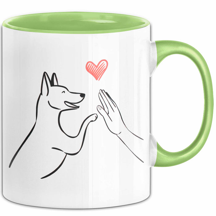 Labrador Retriever Hund Tier Tasse Geschenk Lustige Geschenkidee Spruch Grün Trendation