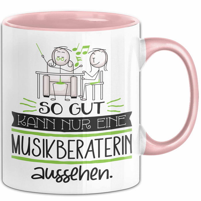 Musikberaterin Geschenk Tasse So Gut Kann Nur Eine Musikberaterin Aussehen Geschenkidee Geburtstag Weihnachten Lustig Rosa Trendation