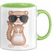 Frettchen Tasse Geschenk Sonnenbrille Grafik Lustige Geschenkidee Grün Trendation