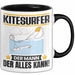 Kitesurfer Tasse Geschenk für Kitesurfer Der Mann Der Alles Kann Geschenkidee zum Geburtstag Schwarz Trendation