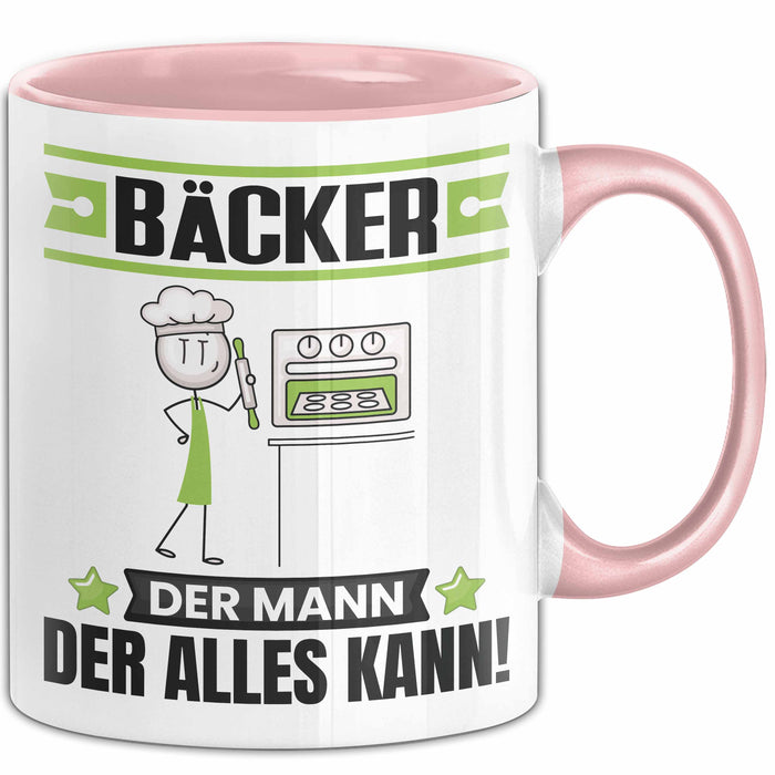 Bäcker Tasse Geschenk für Bäcker Der Mann Der Alles Kann Geschenkidee zum Geburtstag Rosa Trendation