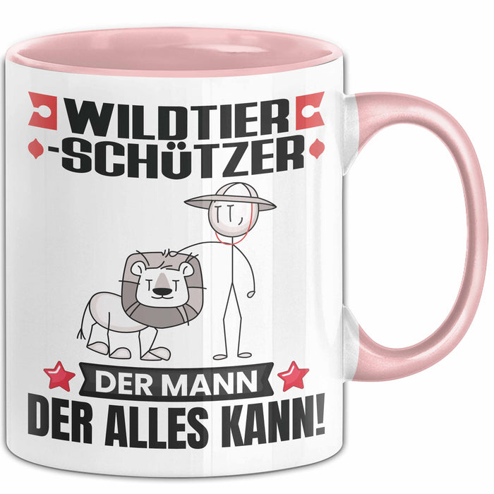 Wildtierschützer Tasse Geschenk für Wildtierschützer Der Mann Der Alles Kann Geschenkidee zum Geburtstag Rosa Trendation