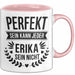 Erika Tasse Geschenk Perfekt Sein Kann Jeder Geschenkidee Geburtstag Rosa Trendation