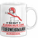 Feuerwehrmann Geschenk Tasse So Gut Kann Nur Ein Feuerwehrmann Aussehen Geschenkidee Kaffee-Becher Weiß Trendation