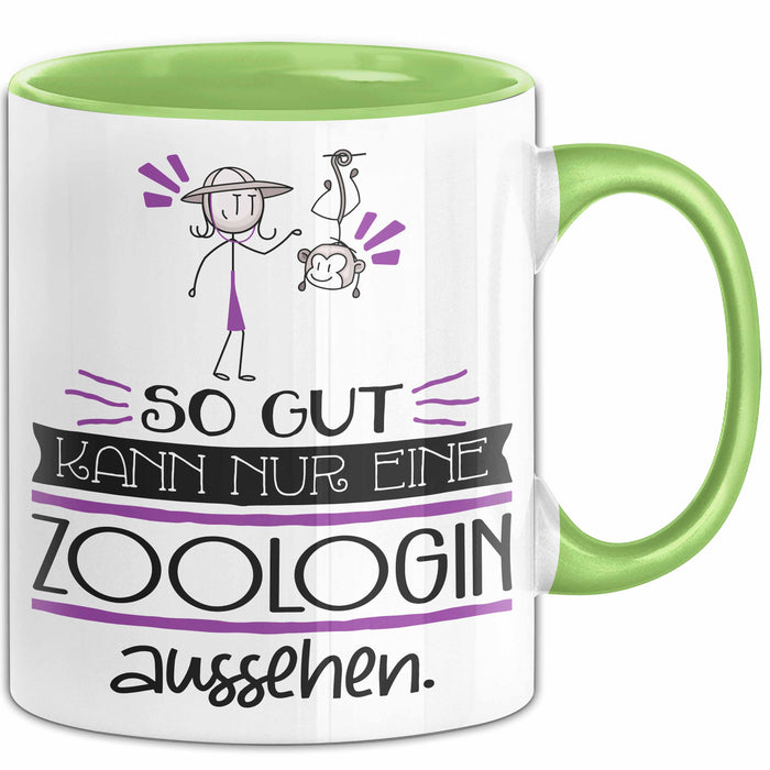 Zoologin Geschenk Tasse So Gut Kann Nur Eine Zoologin Aussehen Geschenkidee Geburtstag Weihnachten Lustig Grün Trendation