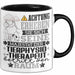 Tierphysiotherapeut Geschenk Tasse Lustiger Spruch Erheben Sie Sich Der Tierphysiotherapeut Betritt den Raum Schwarz Trendation