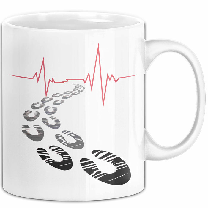 Läufer Tasse Geschenkidee für Marathonliebhaber Weiß Trendation