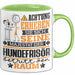 Hundefrisör Geschenk Tasse Lustiger Spruch Erheben Sie Sich Der Hundefrisör Betritt den Raum Grün Trendation