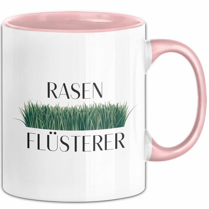 Garten Pflanzen Gärtner Tasse Geschenk Lustige Geschenkidee Spruch Rasenflüsterer Rosa Trendation