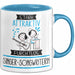 Singer-Songwriterin Tasse Geschenk Becher Stark Attraktiv Furchtlos Singer-Songwriterin Lustige Geschenkidee Blau Trendation