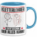 Kletterlehrer Tasse Geschenk für Kletterlehrer Der Mann Der Alles Kann Geschenkidee zum Geburtstag Blau Trendation