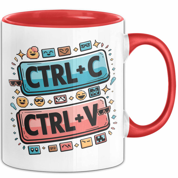 Meme Süchtiger Tasse Geschenkidee für virale Humor Fans Rot Trendation