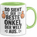 Onkel Sarkastisch Sarkasmus Tasse Geschenk Lustige Geschenkidee Spruch So Sieht Der Beste Onkel Der Welt Aus Grün Trendation