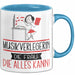 Musikverlegerin Geschenk Tasse Becher Die Frau Die Allen Kann Geschenkidee für eine Musikverlegerin Lustig Blau Trendation