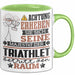 Triathlet Geschenk Tasse Lustiger Spruch Erheben Sie Sich Der Triathlet Betritt den Raum Grün Trendation