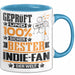 Indie-Fan Geschenk Lustiger Spruch für Indie-Fan Geschenkidee Bester Indie-Fan Der Welt Blau Trendation