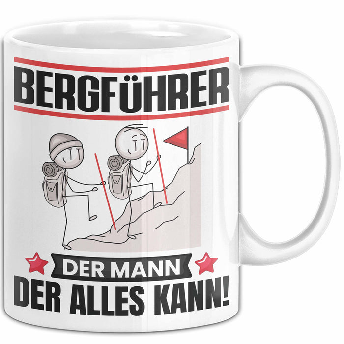 Bergführer Tasse Geschenk für Bergführer Der Mann Der Alles Kann Geschenkidee zum Geburtstag Weiß Trendation