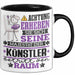 Künstler Geschenk Tasse Lustiger Spruch Erheben Sie Sich Der Künstler Betritt den Raum Schwarz Trendation