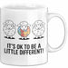 Schaf Autismus Bewusstsein Tasse Geschenk Lustige Geschenkidee Spruch Es Ist Okay Ein Bisschen Anders Zu Sein Weiß Trendation