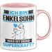 Enkelsohn Tasse Geschenk für Enkelsohn Geburtstag Lustiger Spruch Kaffee-Becher Was Ist Deine Superkraft Rosa Trendation