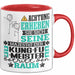 Kung-Fu-Meister Geschenk Tasse Lustiger Spruch Erheben Sie Sich Der Kung-Fu-Meister Betritt den Raum Rot Trendation