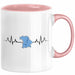Bayern Tasse Geschenk Bayrische Liebe Geschenkidee München Herzschlag Tasse Kaffee-Becher Krug Rosa Trendation