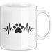 Hund Tierliebhaber Herzschlag Tasse Geschenk Lustige Geschenkidee Spruch Weiß Trendation