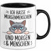 Sarkastische Katze Tasse Geschenk Lustige Geschenkidee Ich Hasse Morgenmenschen und morgen Trendation