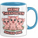 Schweinebauer Schweine Tier Tasse Geschenk Lustige Geschenkidee Spruch Meine Therapeuten Machen Oink Blau Trendation