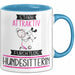 Hundesitterin Tasse Geschenk Becher Stark Attraktiv Furchtlos Hundesitterin Lustige Geschenkidee Blau Trendation