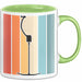 Ski Tasse Geschenk Grafik Skilift Becher Grün Trendation