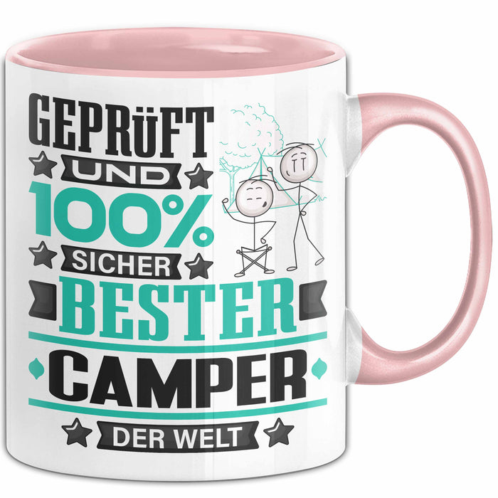 Camper Geschenk Lustiger Spruch für Camper Geschenkidee Bester Camper Der Welt Rosa Trendation