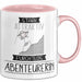 Abenteurerin Tasse Geschenk Becher Stark Attraktiv Furchtlos Abenteurerin Lustige Geschenkidee Rosa Trendation