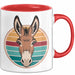 Retro Esel Tasse Geschenk Lustige Geschenkidee Spruch Rot Trendation