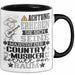 Country-Musiker Geschenk Tasse Lustiger Spruch Erheben Sie Sich Der Country-Musiker Betritt den Raum Schwarz Trendation