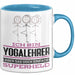 Yogalehrer Geschenk Tasse Ich Bin Yogalehrer Aber Sag Doch Einfach Superheld Lustige Geschenkdiee für Yogalehrer Kaffee-Becher Blau Trendation