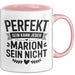 Marion Tasse Geschenk Perfekt Sein Kann Jeder Geschenkidee Geburtstag Rosa Trendation