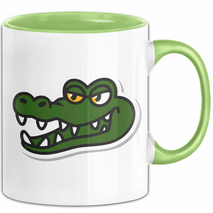Krokodil Tier Tasse Geschenk Lustige Geschenkidee Spruch Grün Trendation