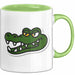 Krokodil Tier Tasse Geschenk Lustige Geschenkidee Spruch Grün Trendation