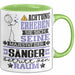 Sänger Geschenk Tasse Lustiger Spruch Erheben Sie Sich Der Sänger Betritt den Raum Grün Trendation