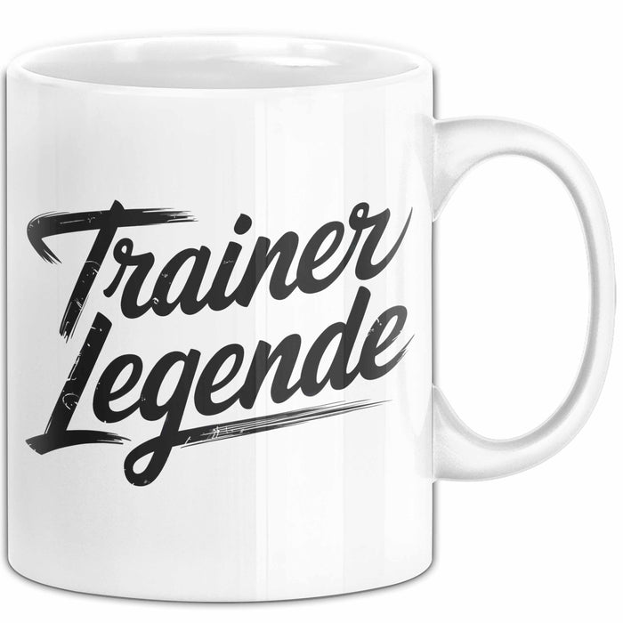 Fußballtrainer Fußballteam Tasse Geschenk Lustige Geschenkidee Spruch Trainer Legende Weiß Trendation