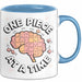 Puzzle Süchtiger Tasse Geschenk Lustige Geschenkidee Spruch Für Gehirn Knobler Blau Trendation