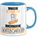 Skateboarderin Tasse Geschenk Becher Stark Attraktiv Furchtlos Skateboarderin Lustige Geschenkidee Blau Trendation