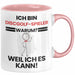 Discgolf-Spieler Geschenk Tasse Lustiger Spruch Ich Bin Discgolf-Spieler Warum Weil Ich Es Kann Geschenkidee Bester Discgolf-Spieler Geburtstag Kaffee-Becher Rosa Trendation