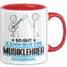 Musiklehrer Geschenk Tasse So Gut Kann Nur Ein Musiklehrer Aussehen Geschenkidee Kaffee-Becher Rot Trendation